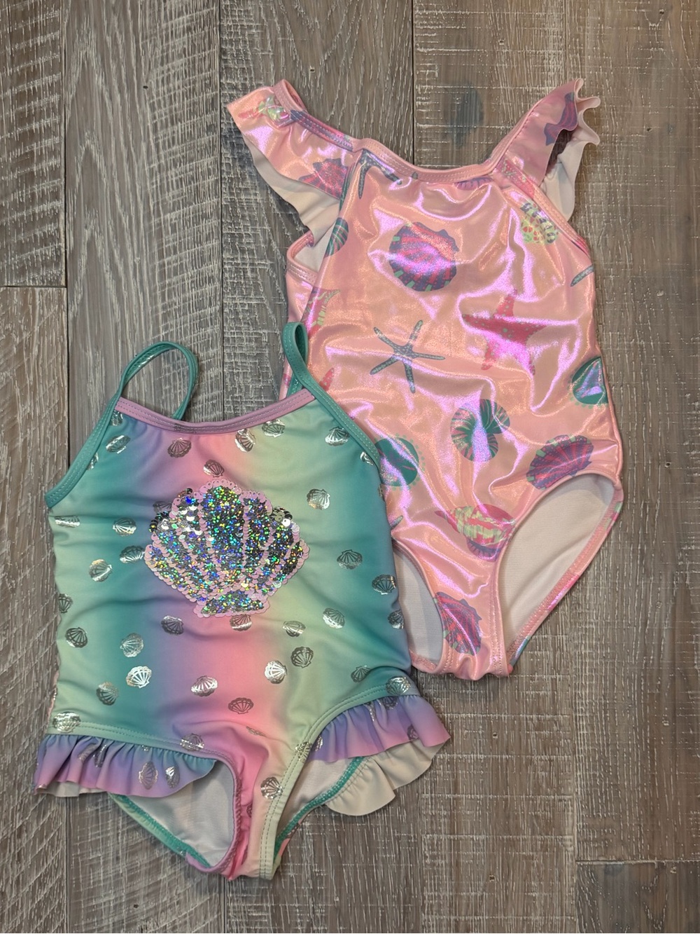 Bmagical Girls' Pink Shimmer Mermaid Swimsuit Set